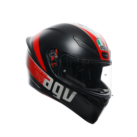 K1 MULTI ECE2205 - GRIP MATT BLACK/RED