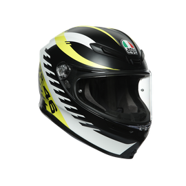 K6 E2205 TOP - RAPID 46 MATT BLACK/WH/YELLOW